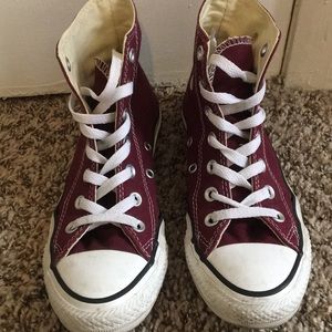 Maroon Hightop Converse